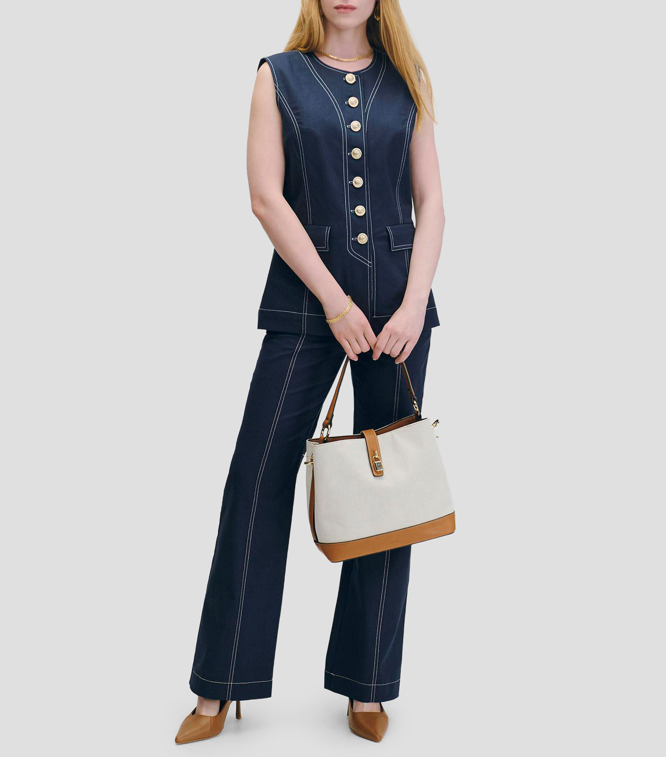 Chaleco Tipo Denim Mujer